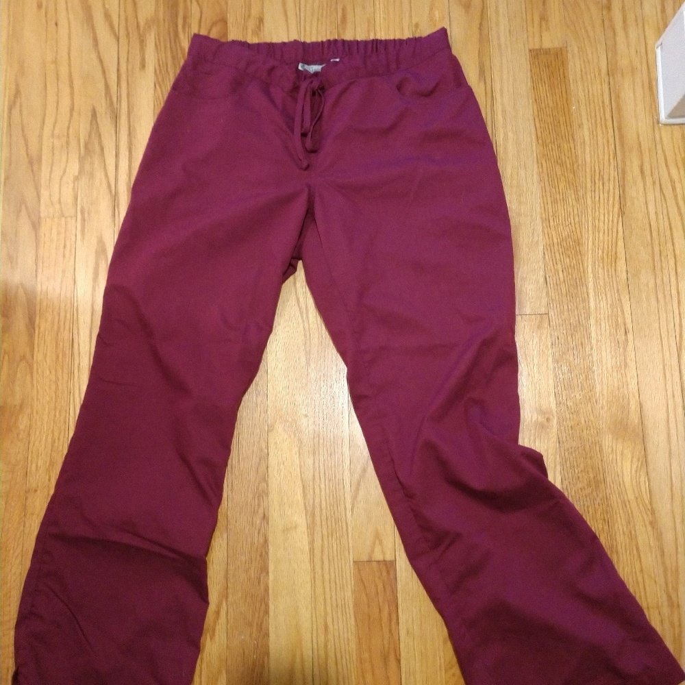 Grey's Anatomy Medium Scrubs Wine Burgundy Color